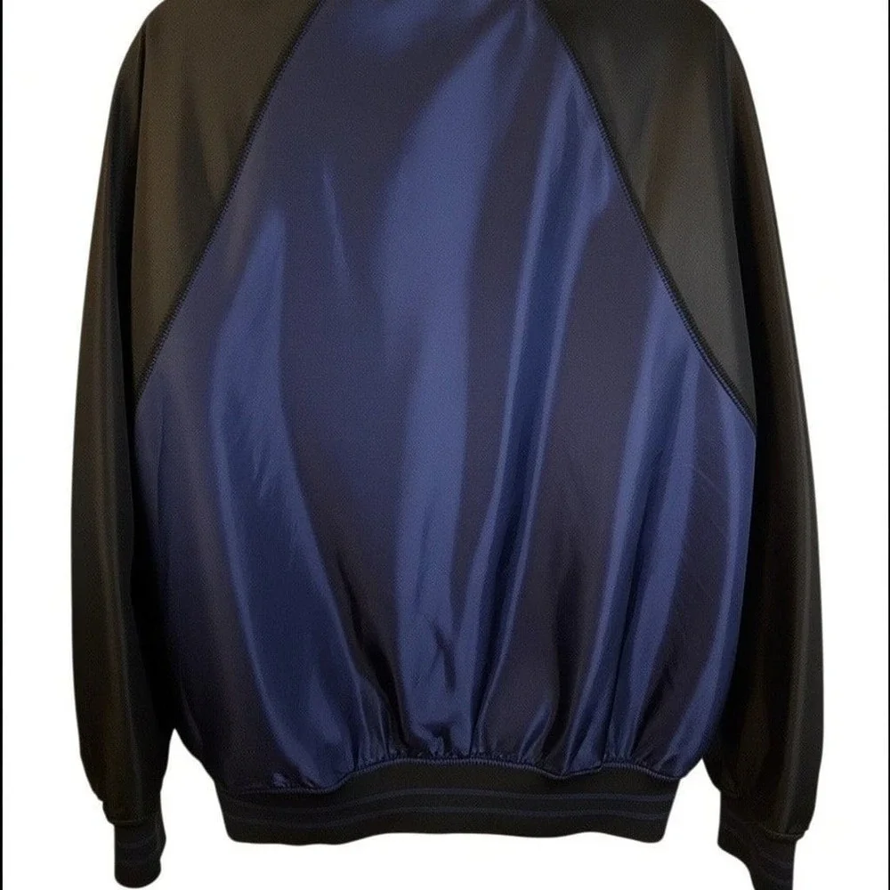 True Religion Nylon Bomber Jacket Blue Black Size S